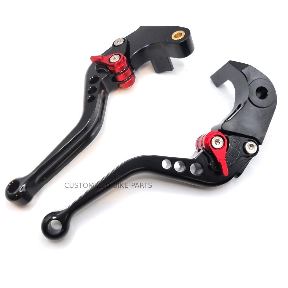 Short Black Red Clutch & Brake Levers For Suzuki GSX-S1000 F / S 2015-2020