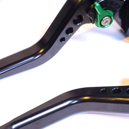 Short Black Green Clutch & Brake Levers For Kawasaki Z650 2017-2023