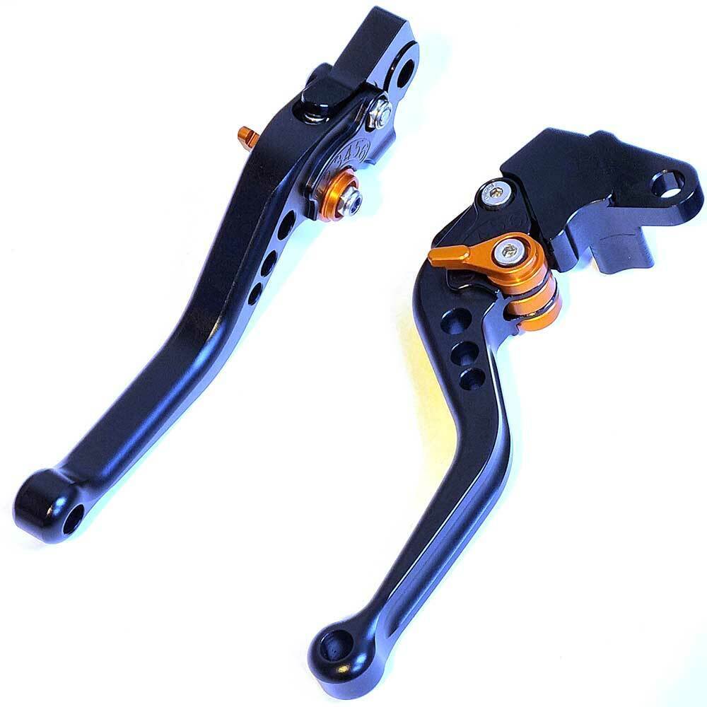 Short Black Orange Clutch & Brake Levers For Yamaha WR125X WR 125 X 2012-2016