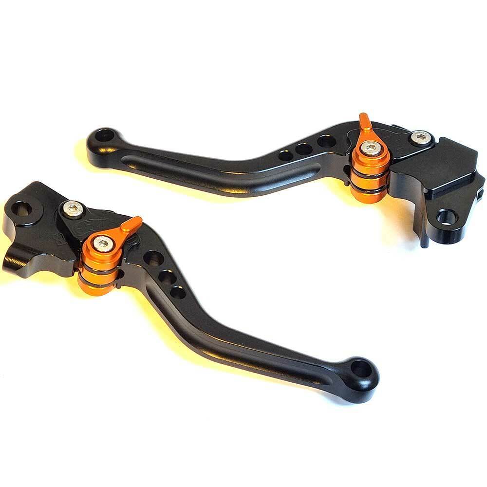 Short Black Orange Clutch & Brake Levers For Yamaha WR125X WR 125 X 2012-2016