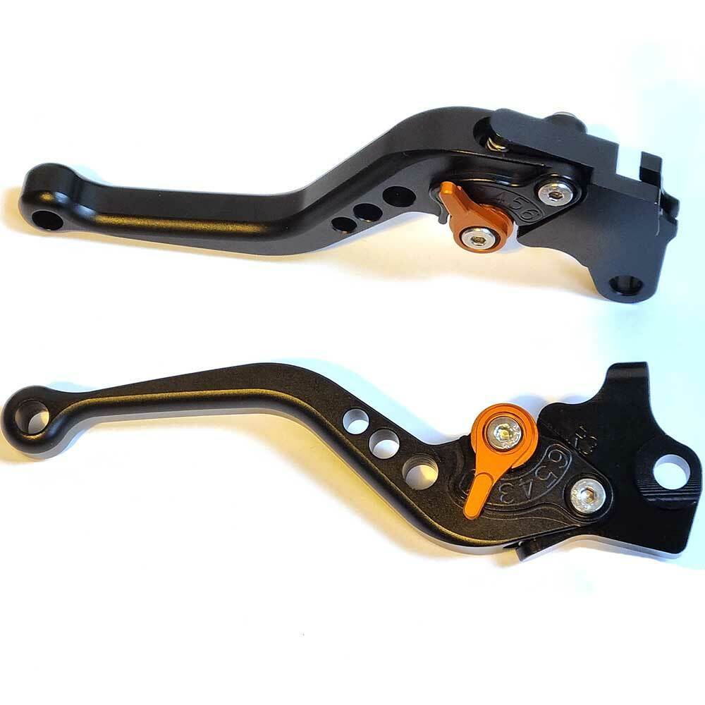 Short Black Orange Clutch & Brake Levers For Yamaha WR125X WR 125 X 2012-2016