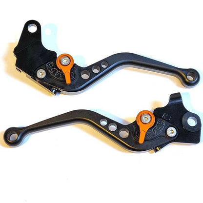 Short Black Orange Clutch & Brake Levers For Yamaha WR125X WR 125 X 2012-2016