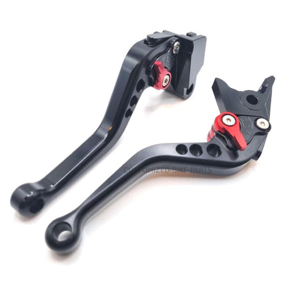 Short Black Red Clutch & Brake Levers For Kawasaki Z650 2017-2023