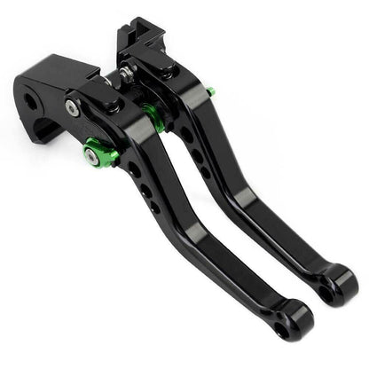 Short Black Green Clutch & Brake Levers For Yamaha WR125R WR 125 R 2012-2016