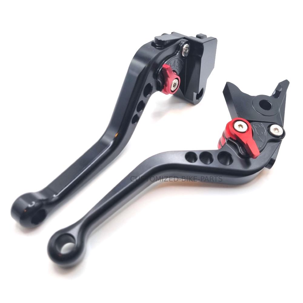 Short Black Red Clutch & Brake Levers For Kawasaki Versys 1000 2015-2019