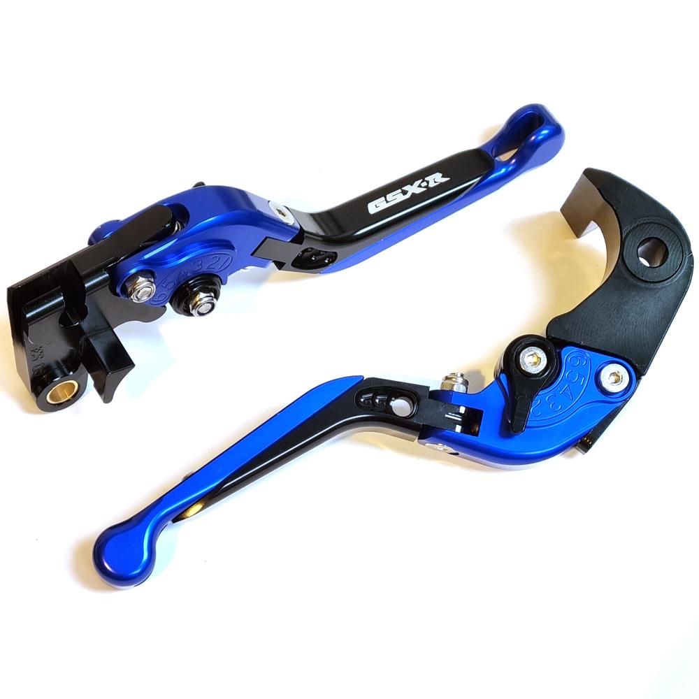 BLUE / BLACK BRAKE & CLUTCH LEVERS SET - SUZUKI GSX-R 600 / 750 / 1000 2006-2010