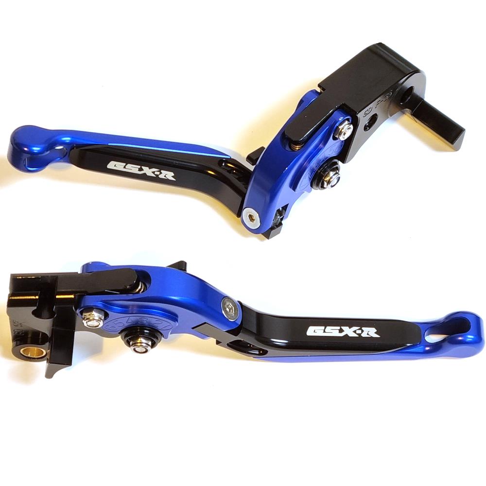 BLUE / BLACK BRAKE & CLUTCH LEVERS SET - SUZUKI GSX-R 600 / 750 / 1000 2006-2010