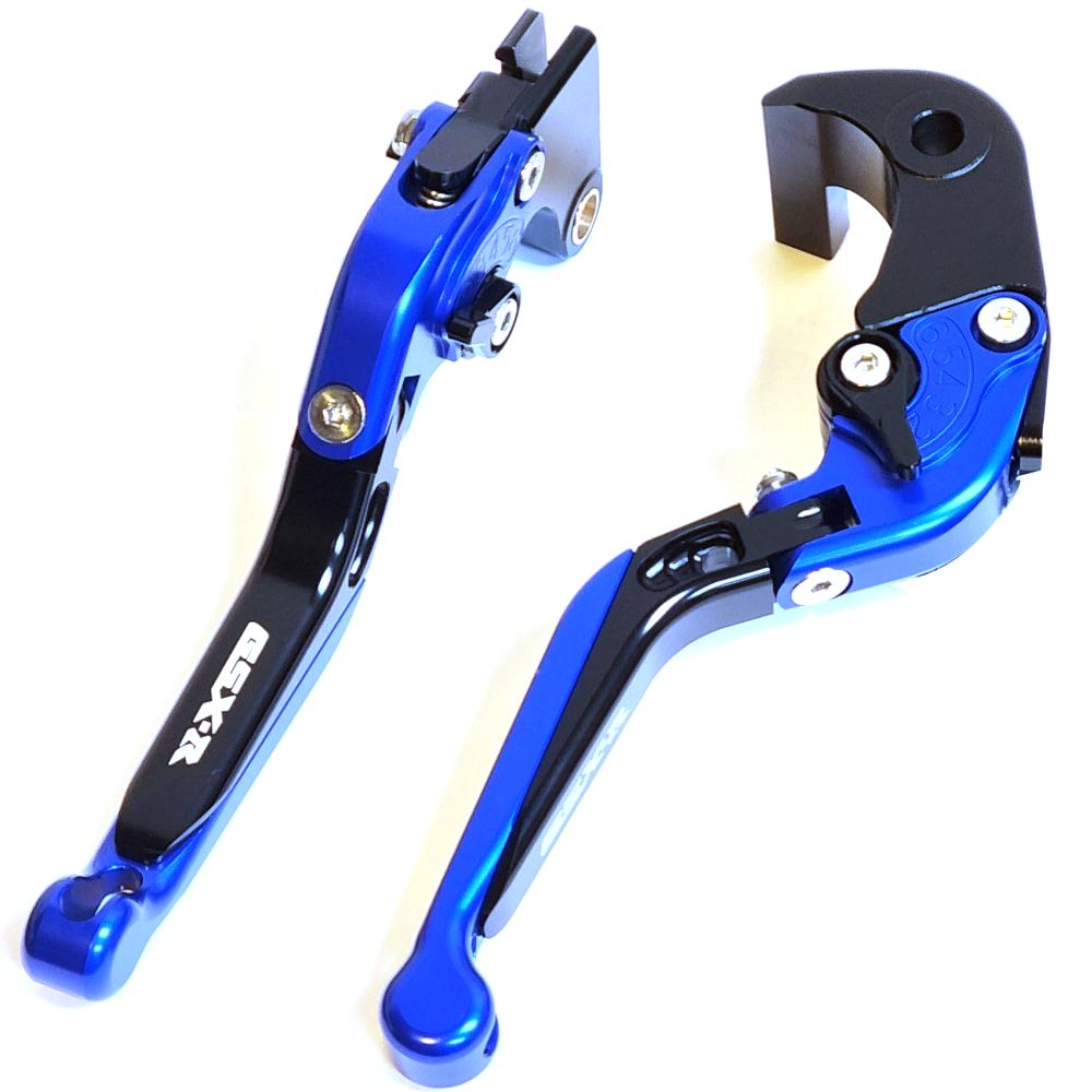 BLUE / BLACK BRAKE & CLUTCH LEVERS SET - SUZUKI GSX-R 600 / 750 / 1000 2006-2010