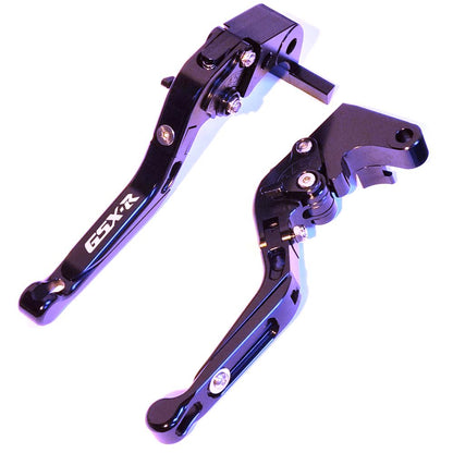 BLACK / BLACK BRAKE & CLUTCH LEVERS SET SUZUKI GSX-R 600 / 750 / 1000 2006-2010