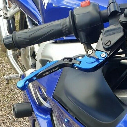 YAMAHA YZF-R6 1999-2004 Blue/Black Addjustabl Extendable Brake & Clutch Levers