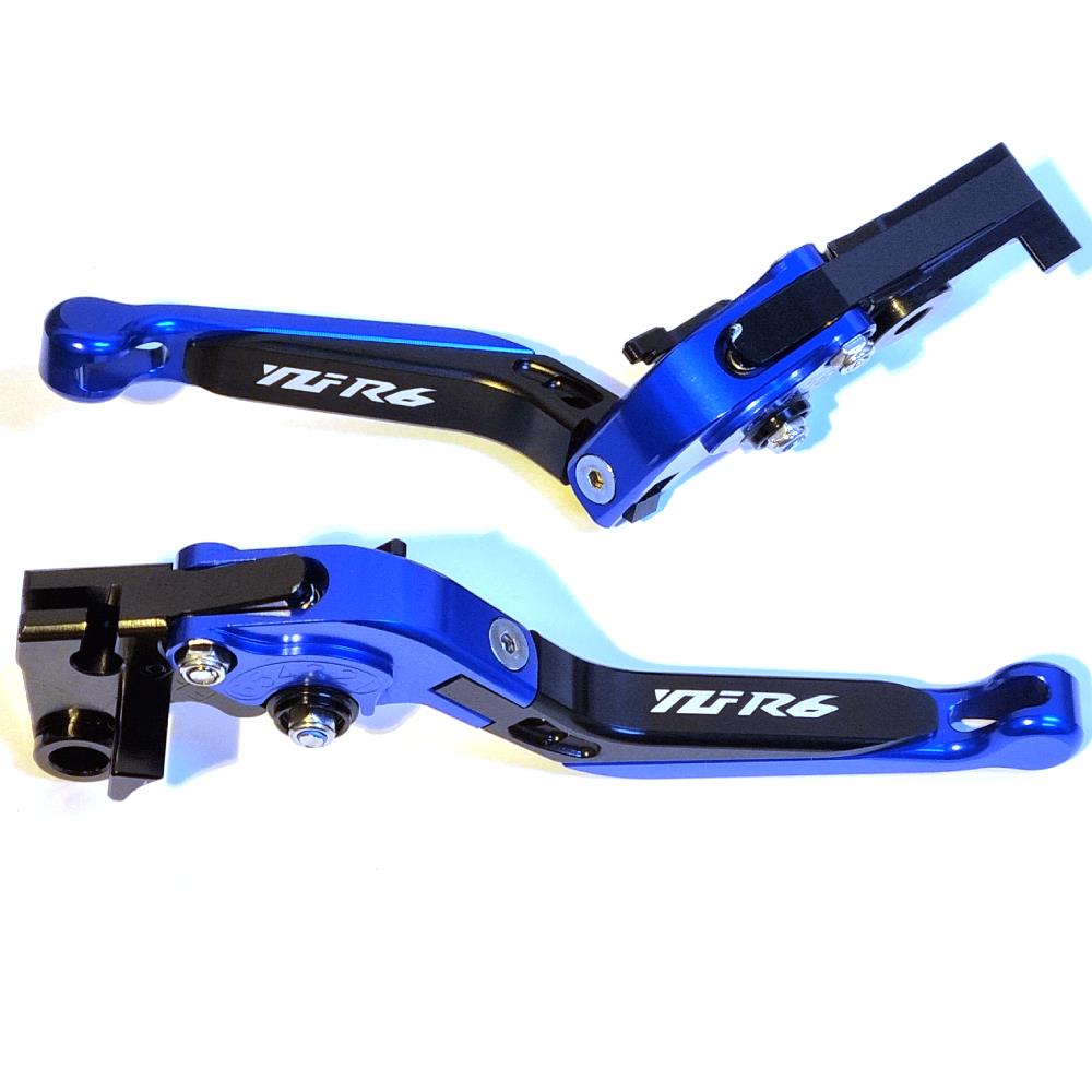 YAMAHA YZF-R6 1999-2004 Blue/Black Addjustabl Extendable Brake & Clutch Levers