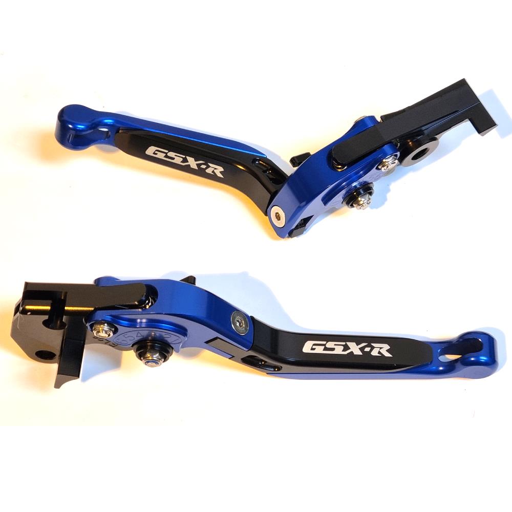 BLUE / BLACK BRAKE & CLUTCH LEVERS SET SUZUKI GSX-R 600 / 750 / 1000 1996-2003