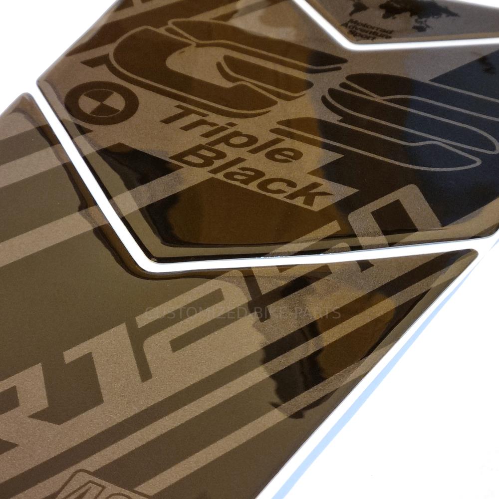 Triple Black Decal Sticker Tank Pad Protector - BMW R1250GS Adventure 2020-2024