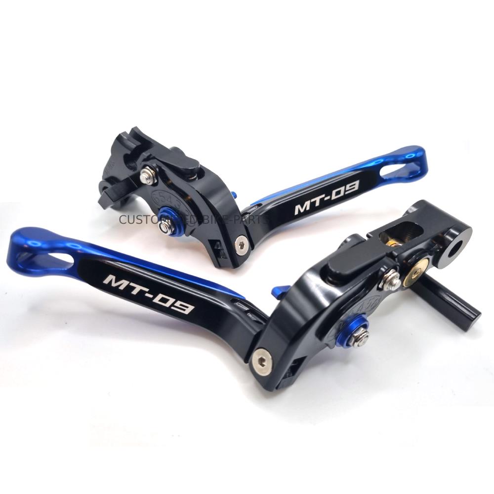 Yamaha MT-09 2014-2020 Adjustable Clutch Brake Lever Set - Blue / Black