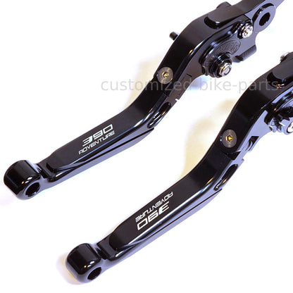 Adjustable Clutch & Brake Lever Set Black / Black KTM 390 Adventure 2020-2024