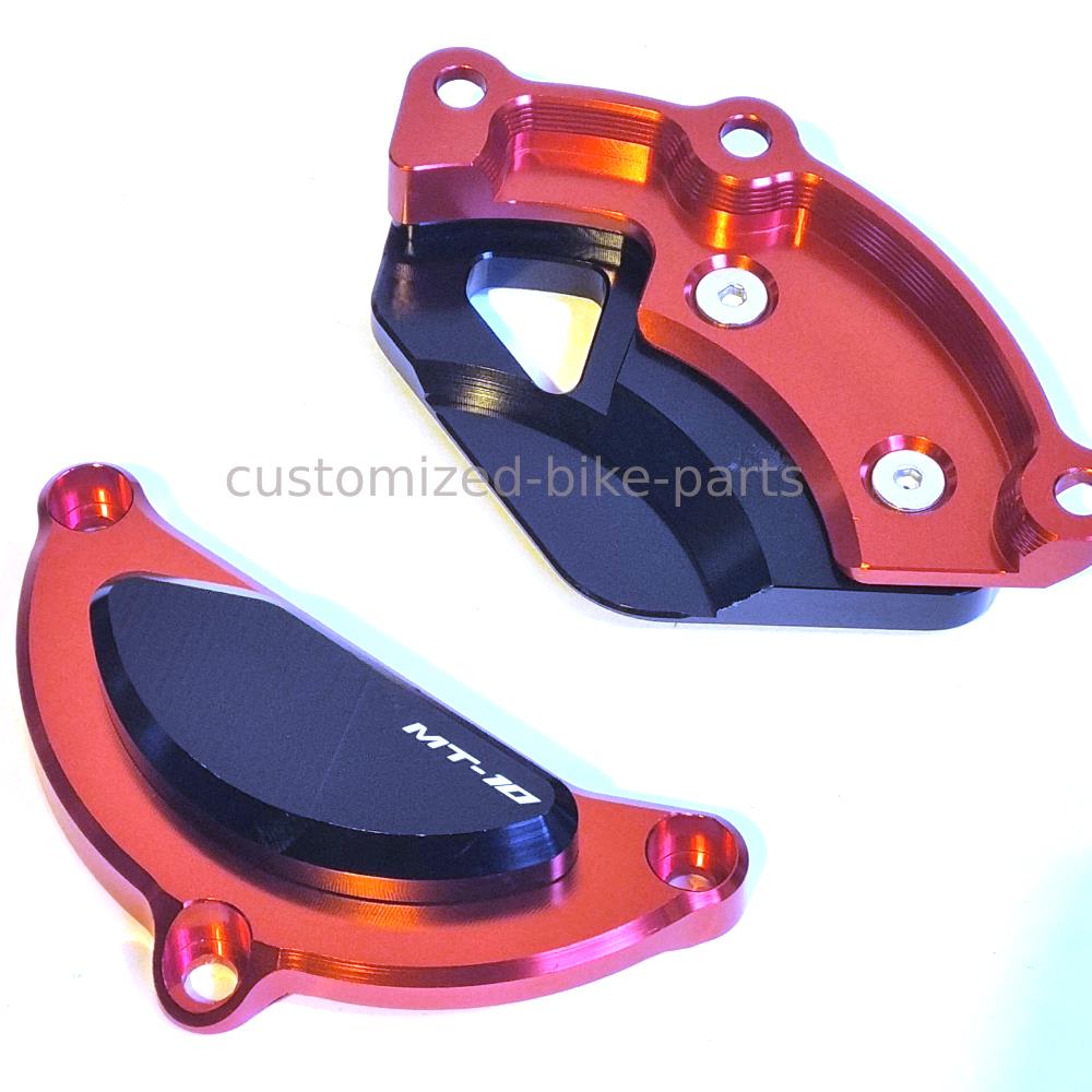 Red Engine Guard Sliders Crash Protection Pads Frame for Yamaha MT-10 2015-2023