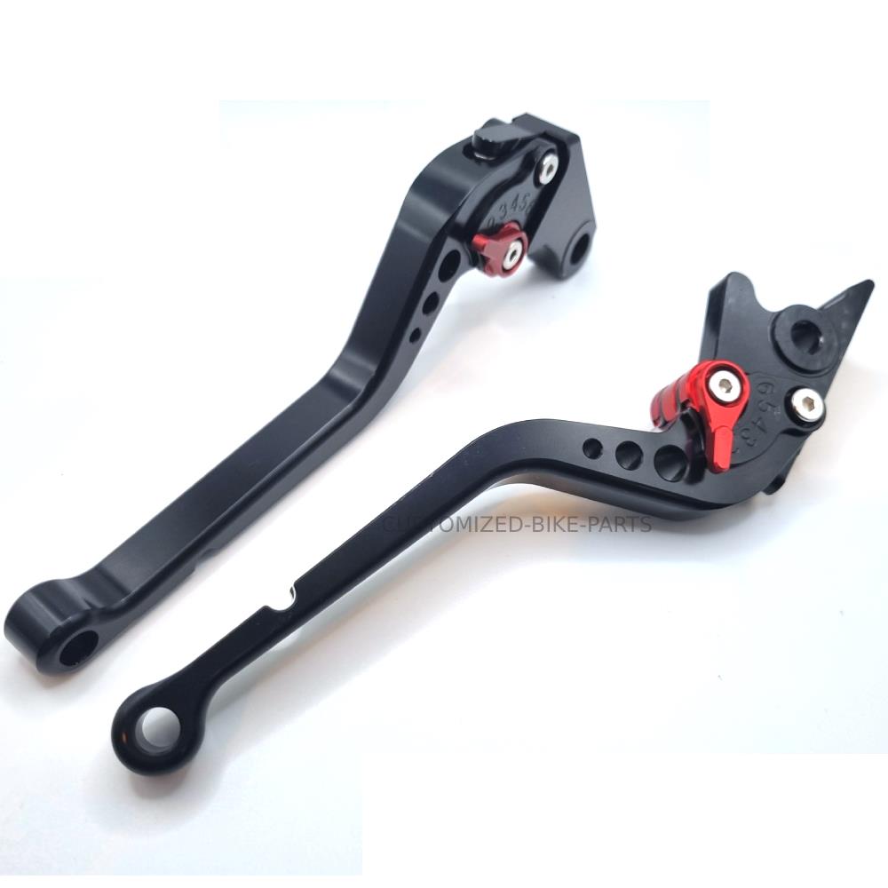 Long Black Red Clutch & Brake Levers For Honda GROM / MSX125 2013-2024