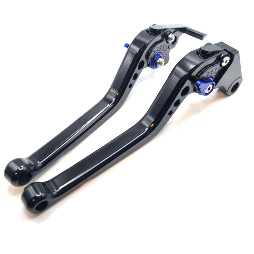 Long Black Blue Clutch & Brake Levers For Honda CB125R 2019-2024