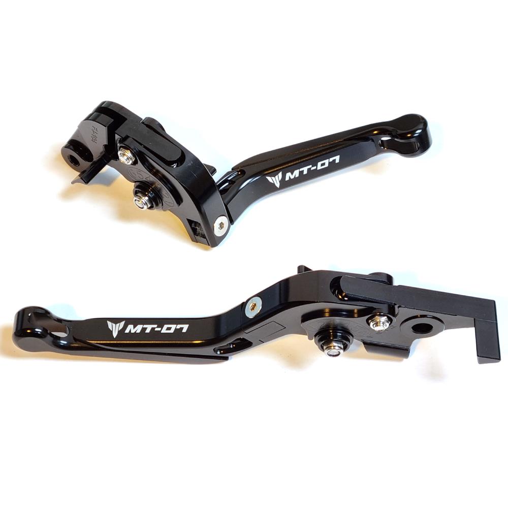 Yamaha MT-07 2014-2024 Adjustable Clutch Brake Lever Set - Black / Black