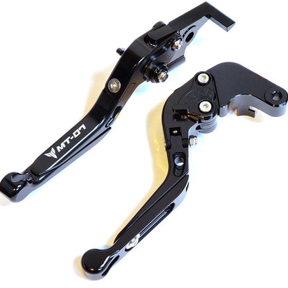 Yamaha MT-07 2014-2024 Adjustable Clutch Brake Lever Set - Black / Black