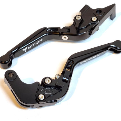 Yamaha MT-07 2014-2024 Adjustable Clutch Brake Lever Set - Black / Black