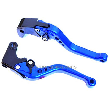 Short Blue Clutch & Brake Levers For Suzuki GSX-R 600 2006-2021