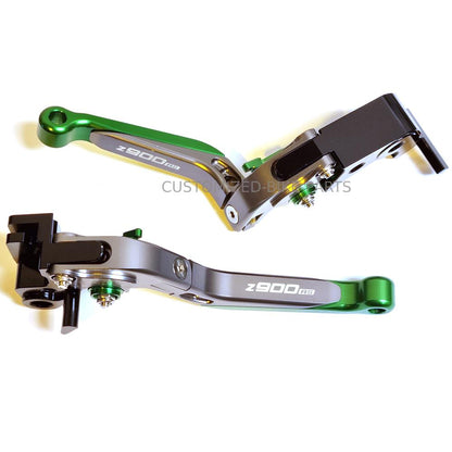 Green / Titanium Brake & Clutch Levers - Kawasaki Z900RS Z 900 RS 2017-2024