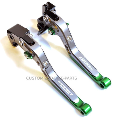 Green / Titanium Brake & Clutch Levers - Kawasaki Z900RS Z 900 RS 2017-2024