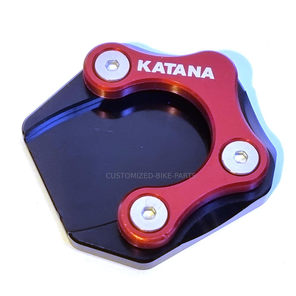 Red CNC Side Stand Kickstand Shoe Extender - Suzuki GSX-S1100 KATANA 2020-2021