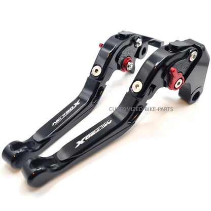 BLACK / BLACK ADJUSTABLE BRAKE & CLUTCH LEVERS SET - HONDA NC750X 2016-2022