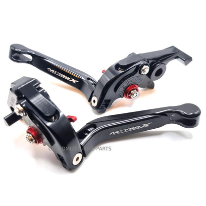 BLACK / BLACK ADJUSTABLE BRAKE & CLUTCH LEVERS SET - HONDA NC750X 2016-2022