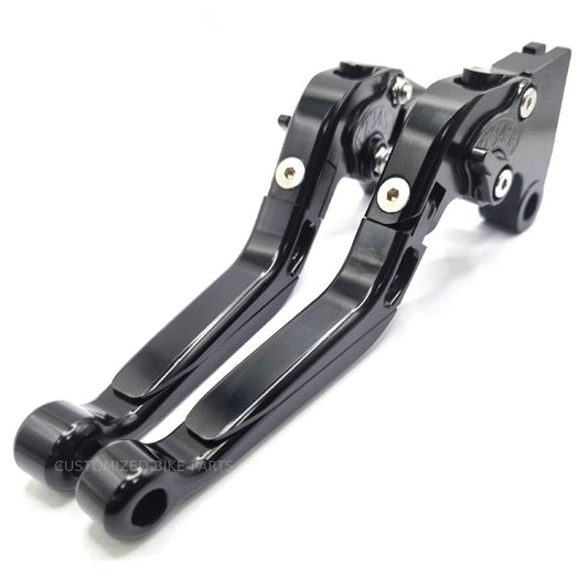 Black / Black Adjustable Clutch & Brake Levers for Triumph THRUXTON 2016-2018