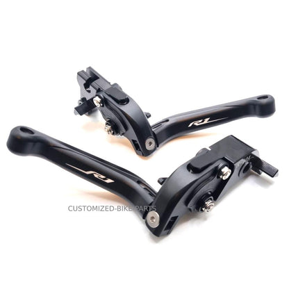 BLACK / BLACK BRAKE & CLUTCH LEVERS SET YAMAHA YZF-R1 2004-2008