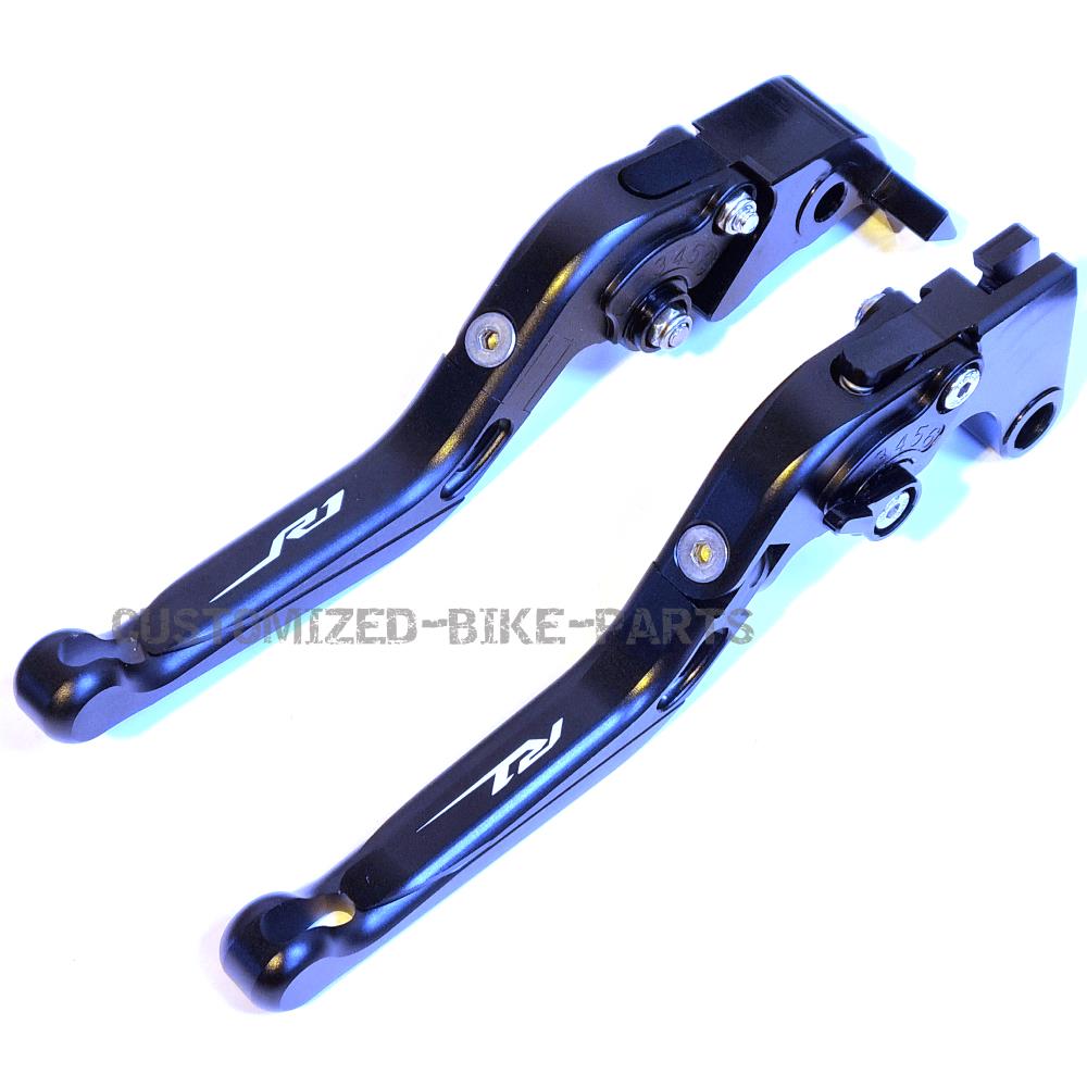 BLACK / BLACK BRAKE & CLUTCH LEVERS SET YAMAHA YZF-R1 2009-2014