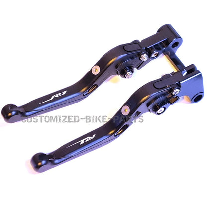 BLACK / BLACK BRAKE & CLUTCH LEVERS SET YAMAHA YZF-R1 R1M R1S 2015-2024