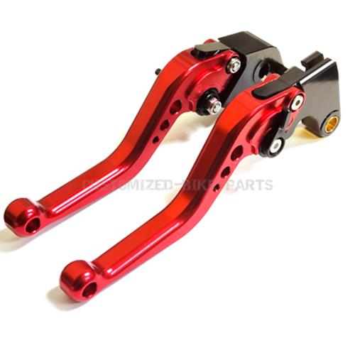 Short Red Clutch & Brake Levers For Yamaha YZF-R6S 2006-2007