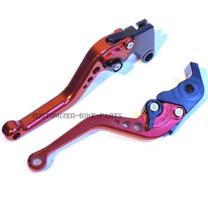 Short Red Clutch & Brake Levers For Yamaha YZF-R6S 2006-2007