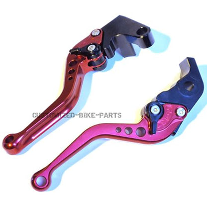 Short Red Clutch & Brake Levers For Yamaha YZF-R6S 2006-2007