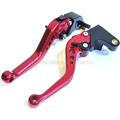 Short Red Clutch & Brake Levers For Yamaha YZF-R6S 2006-2007