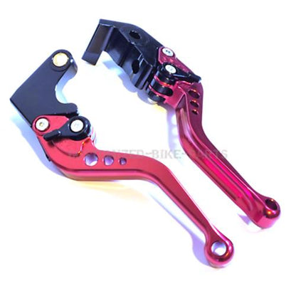 Short Red Clutch & Brake Levers For Yamaha YZF-R6S 2006-2007