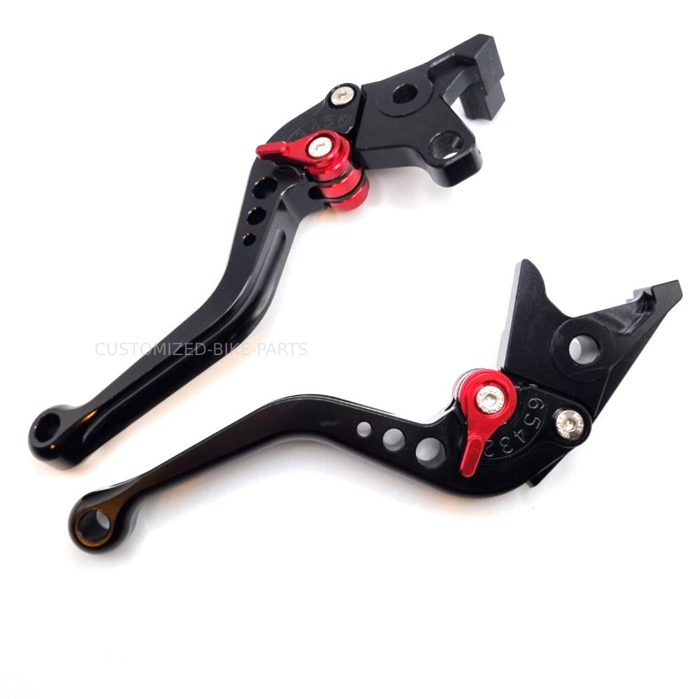 Short Black Clutch & Brake Levers For Kawasaki ZX7R ZX9 ZRX1100 ZZR1200