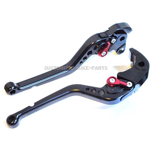 Long Black Adjustable Brake & Clutch Levers Honda CBR1000RR Fireblade 2004-2007