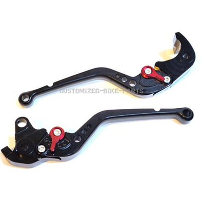 Long Black Adjustable Brake & Clutch Levers Honda CBR1000RR Fireblade 2004-2007