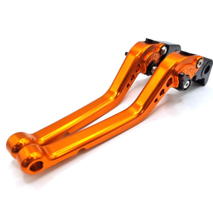 Long Orange Adjustable Brake & Clutch Lever Set 1290 Super Duke R / GT 2014-2024