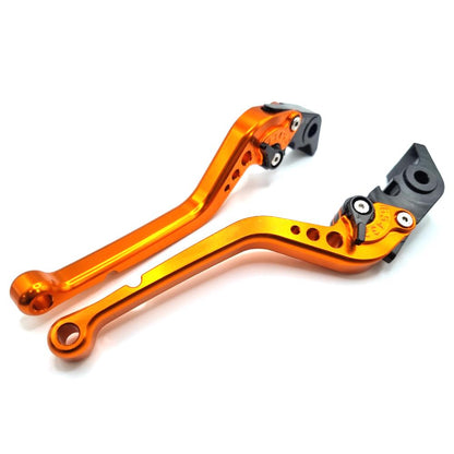 Long Orange Adjustable Brake & Clutch Lever Set 1290 Super Duke R / GT 2014-2024