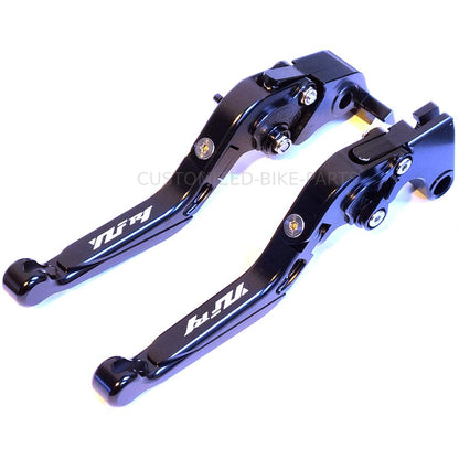 Black / Black Extendable Clutch & Brake Levers For Yamaha YZF-R1 2004-2008