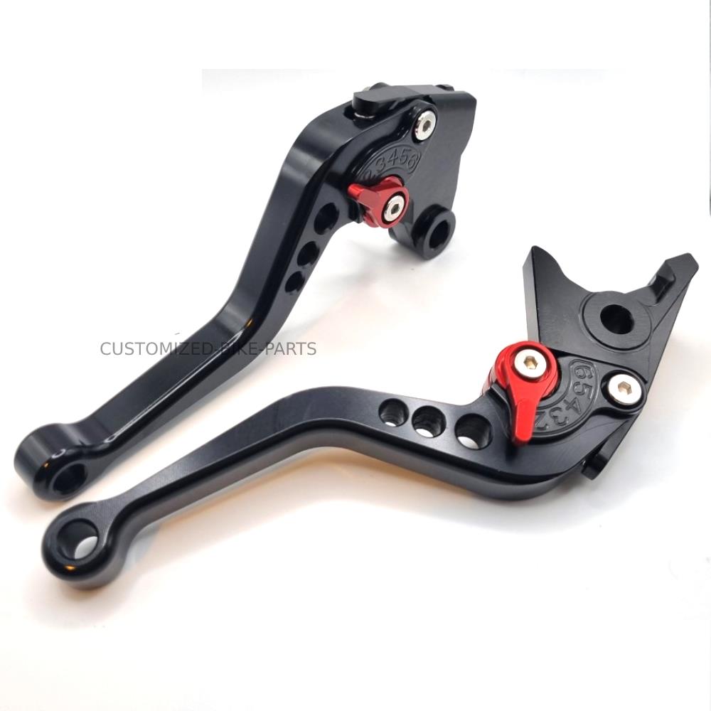 Short Black Clutch & Brake Levers - Kawasaki Ninja ZX10R 2004-2005