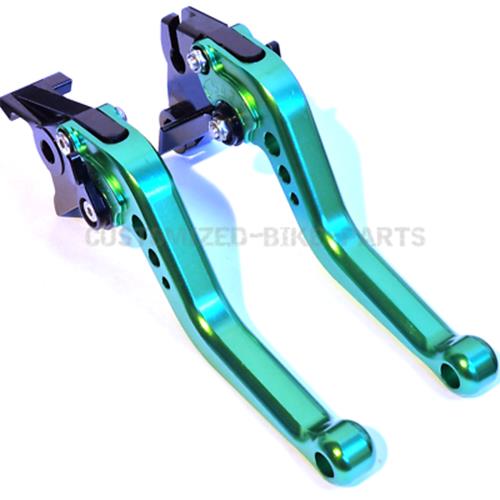 Short Green Clutch & Brake Levers - Kawasaki Z1000 2003-2006