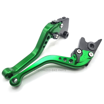 Short Green Clutch & Brake Levers For Kawasaki Z250SL 2016-2017