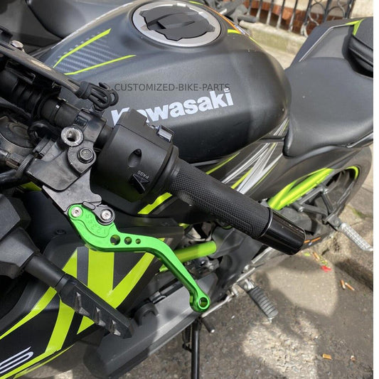 Short Green Clutch & Brake Levers For Kawasaki Ninja 125 / Z125 2019-2023